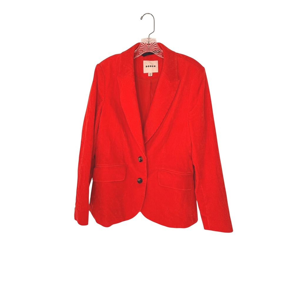 Boden The Marylebone Cord Blazer Orange Preppy Academia Work Office Size 10